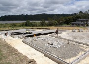 Conventional foundations under construction